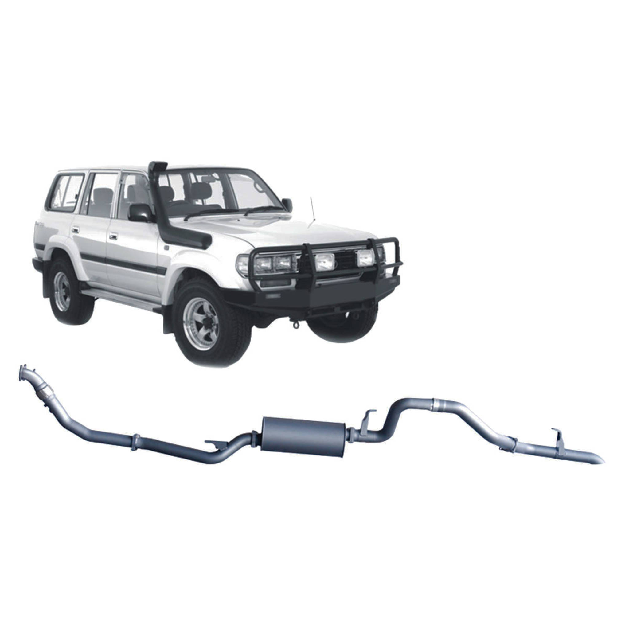 Redback Extreme Duty Exhaust suitable for Toyota Landcruiser 80 Series 4.2L 1HD-T/FT (01/1990 - 02/1998)